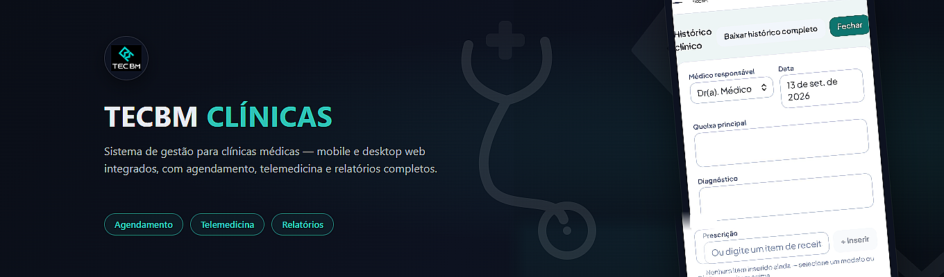 TECBM Clínicas - visão geral do médico